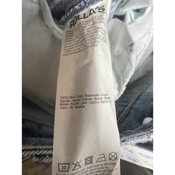 Free People Rolla's Duster High Rise Slim Jeans Size 25 in Old Stone - Picture 10 of 11